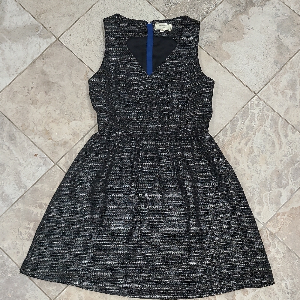 Moulinette Soeurs Black and Gray Mini Dress